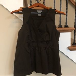 Sleeveless coffee brown Ann Taylor shell